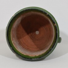 Green glazed earthenware Castelnaudary planter, France circa 1850-1900