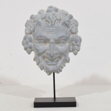 Zinc bacchus head ornament, France circa 1850-1900