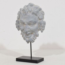 Zinc bacchus head ornament, France circa 1850-1900