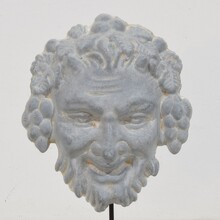 Zinc bacchus head ornament, France circa 1850-1900