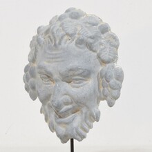 Zinc bacchus head ornament, France circa 1850-1900