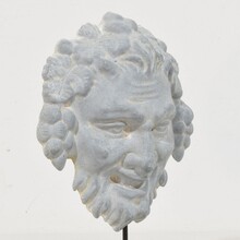 Zinc bacchus head ornament, France circa 1850-1900