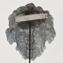 Zinc bacchus head ornament, France circa 1850-1900