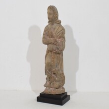Hand carved oak statue of saint John the evangelist, France circa 1550-1650