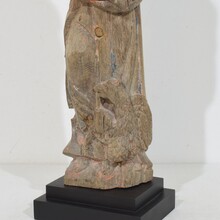 Hand carved oak statue of saint John the evangelist, France circa 1550-1650