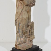 Hand carved oak statue of saint John the evangelist, France circa 1550-1650