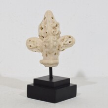 Medieval gothic alabaster architectural fragment/finial, France circa 1250-1450