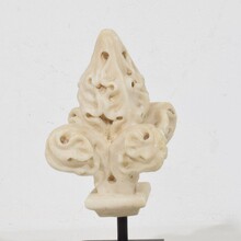 Medieval gothic alabaster architectural fragment/finial, France circa 1250-1450