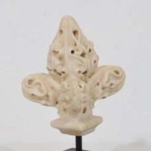 Medieval gothic alabaster architectural fragment/finial, France circa 1250-1450