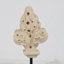 Medieval gothic alabaster architectural fragment/finial, France circa 1250-1450