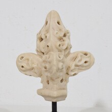 Medieval gothic alabaster architectural fragment/finial, France circa 1250-1450