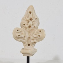 Medieval gothic alabaster architectural fragment/finial, France circa 1250-1450