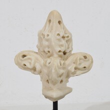 Medieval gothic alabaster architectural fragment/finial, France circa 1250-1450