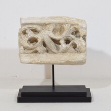 Medieval Gothic carved stone architectural fragment, France circa 1250-1450