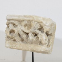 Medieval Gothic carved stone architectural fragment, France circa 1250-1450