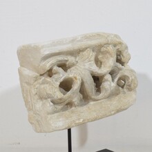 Medieval Gothic carved stone architectural fragment, France circa 1250-1450