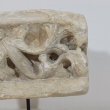 Medieval Gothic carved stone architectural fragment, France circa 1250-1450