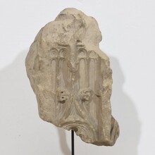 Medieval Gothic stone architectural fragment, France circa 1250-1450