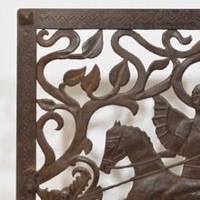 Small iron door depicting Saint George killing the dragon, Italy 16/17th century
