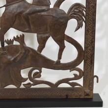 Small iron door depicting Saint George killing the dragon, Italy 16/17th century