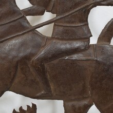 Small iron door depicting Saint George killing the dragon, Italy 16/17th century