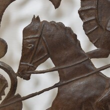 Small iron door depicting Saint George killing the dragon, Italy 16/17th century