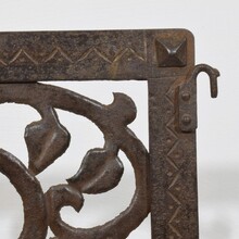 Small iron door depicting Saint George killing the dragon, Italy 16/17th century