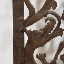 Small iron door depicting Saint George killing the dragon, Italy 16/17th century