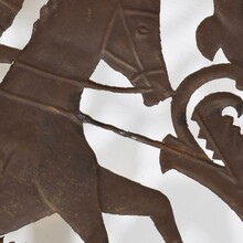 Small iron door depicting Saint George killing the dragon, Italy 16/17th century