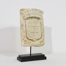 White marble coat of arms, Italy circa 1650-1750