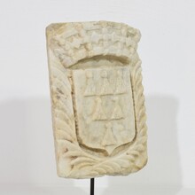 White marble coat of arms, Italy circa 1650-1750