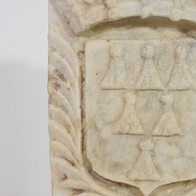 White marble coat of arms, Italy circa 1650-1750