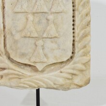 White marble coat of arms, Italy circa 1650-1750