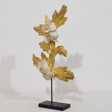 Hand carved giltwood floral ornament, Italy circa 1780-1850