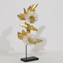 Hand carved giltwood floral ornament, Italy circa 1780-1850