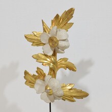 Hand carved giltwood floral ornament, Italy circa 1780-1850
