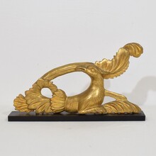 Carved giltwood neoclassical style bird ornament, Italy circa 1780-1820