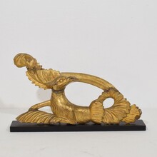 Carved giltwood neo classical style bird ornament, Italy circa 1780-1820