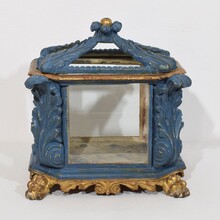 Baroque carved wooden reliquary shrine, Italy circa 1750