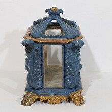 Baroque carved wooden reliquary shrine, Italy circa 1750