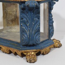 Baroque carved wooden reliquary shrine, Italy circa 1750