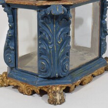 Baroque carved wooden reliquary shrine, Italy circa 1750