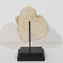 Baroque marble winged angel head, Italy circa 1750