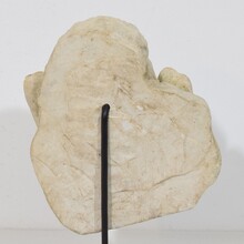 Baroque marble winged angel head, Italy circa 1750