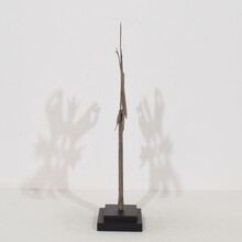 Baroque painted metal procession cross, Italy circa 1750