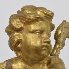 Carved giltwood baroque angel, Italy circa 1750-1800