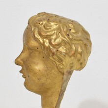 Carved giltwood baroque angel head, Italy circa 1750