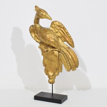 Carved giltwood neoclassical style bird ornament, Italy circa 1780