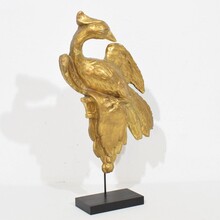 Carved giltwood neoclassical style bird ornament, Italy circa 1780