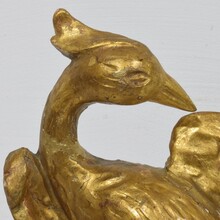 Carved giltwood neoclassical style bird ornament, Italy circa 1780